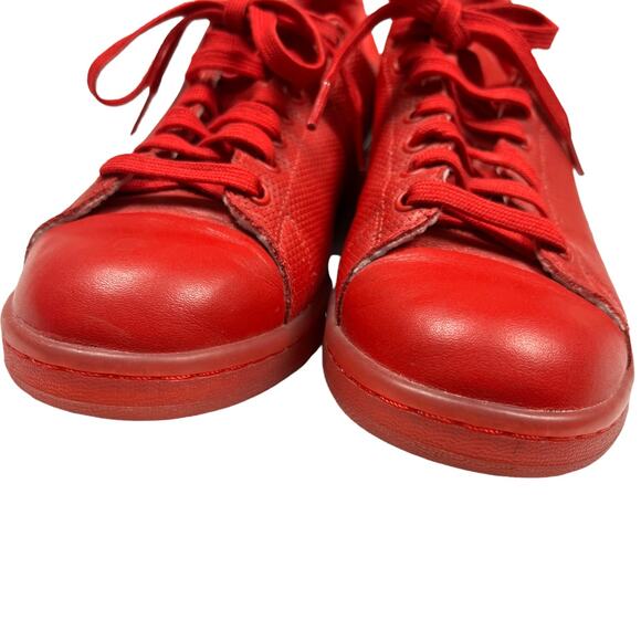 Adidas Stan Smith Sneakers Scarlet Red Adicolor Lace-Up Low‎ Top Men's 9.5 Shoes - Picture 12 of 14